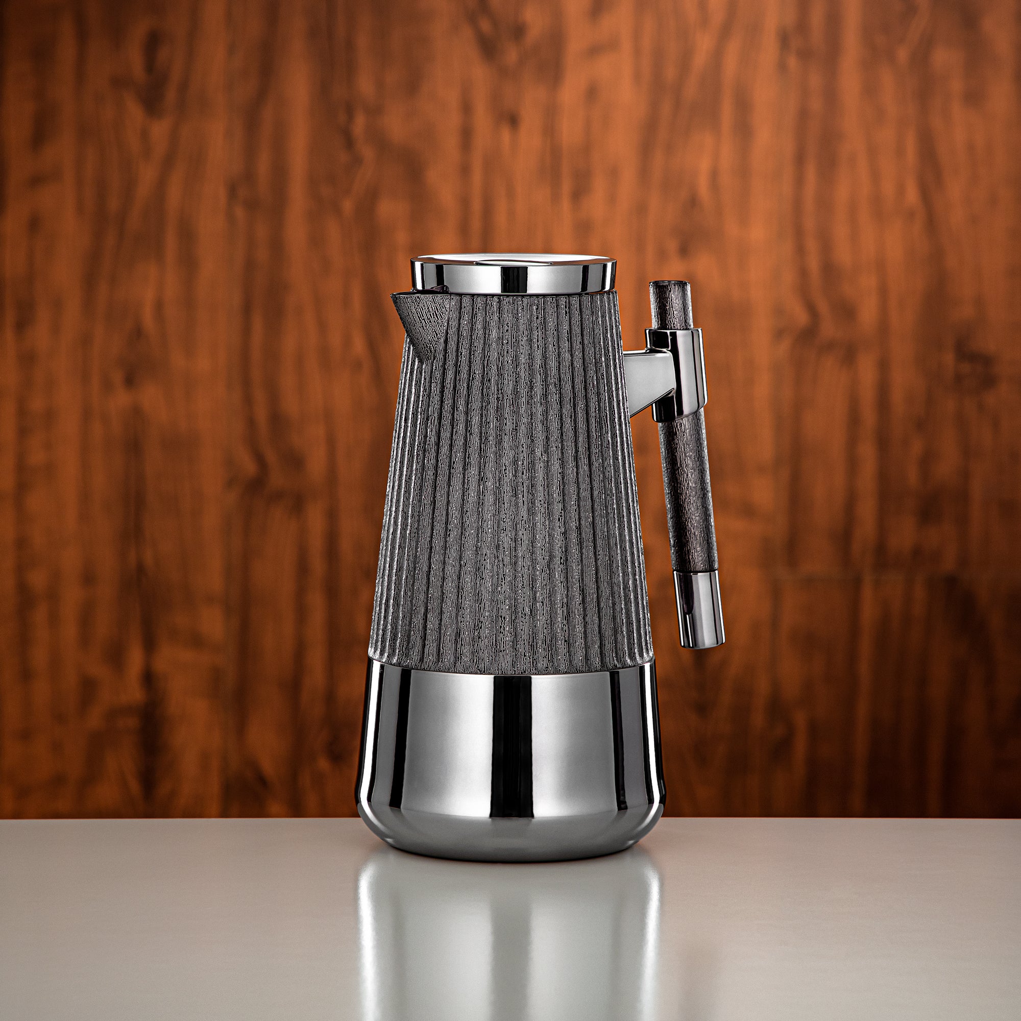 Almarjan Vacuum Flask Set 1L + 1L Gun Black & Silver