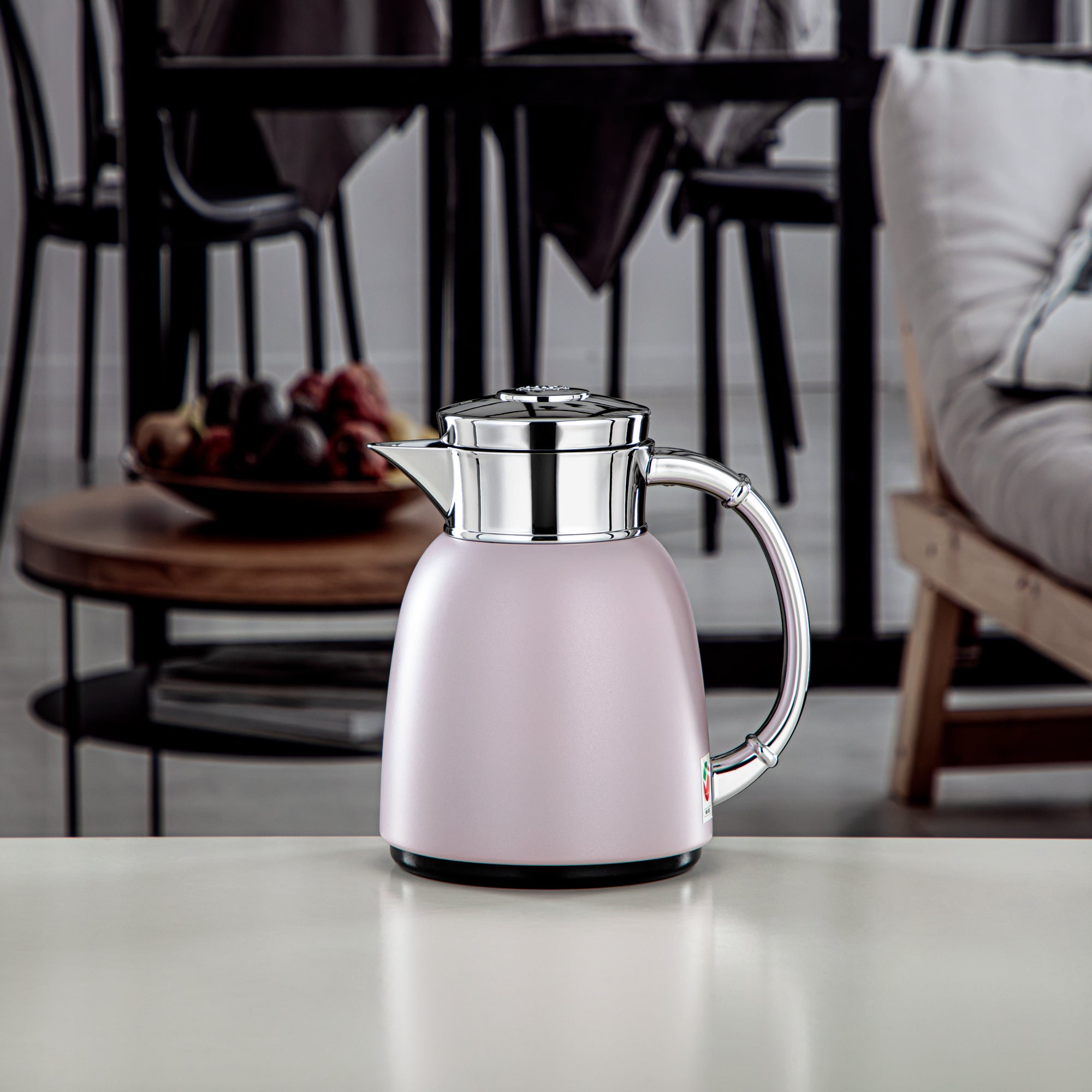 Almarjan Vacuum Flask 0.35L (QVC-0350Q404YZC) - Push Button, Light Purple | Modern Serveware