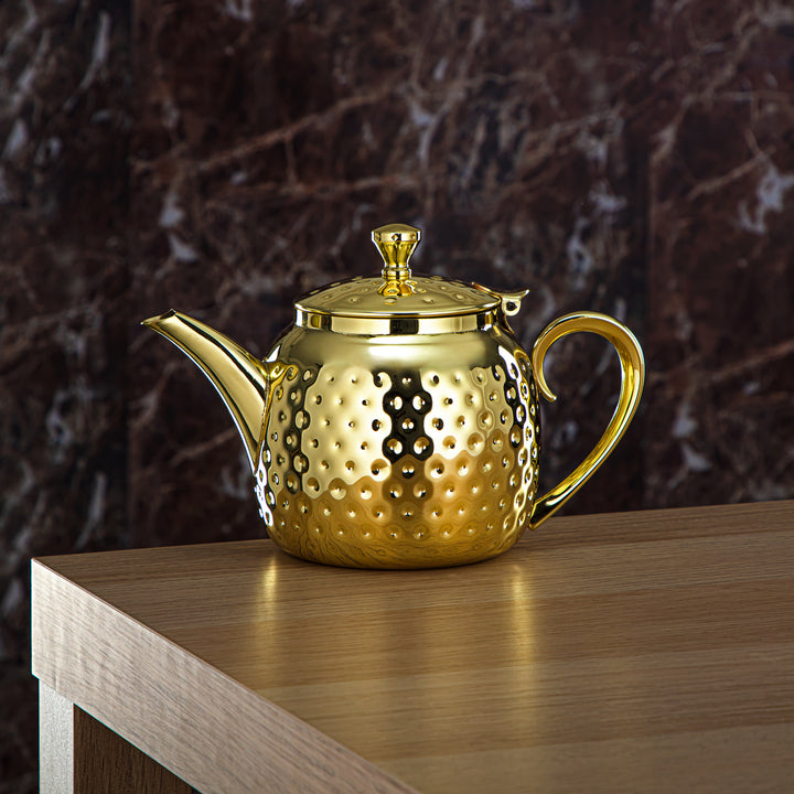 Almarjan 1 Liter Stainless Steel Teapot Gold - STS0010616