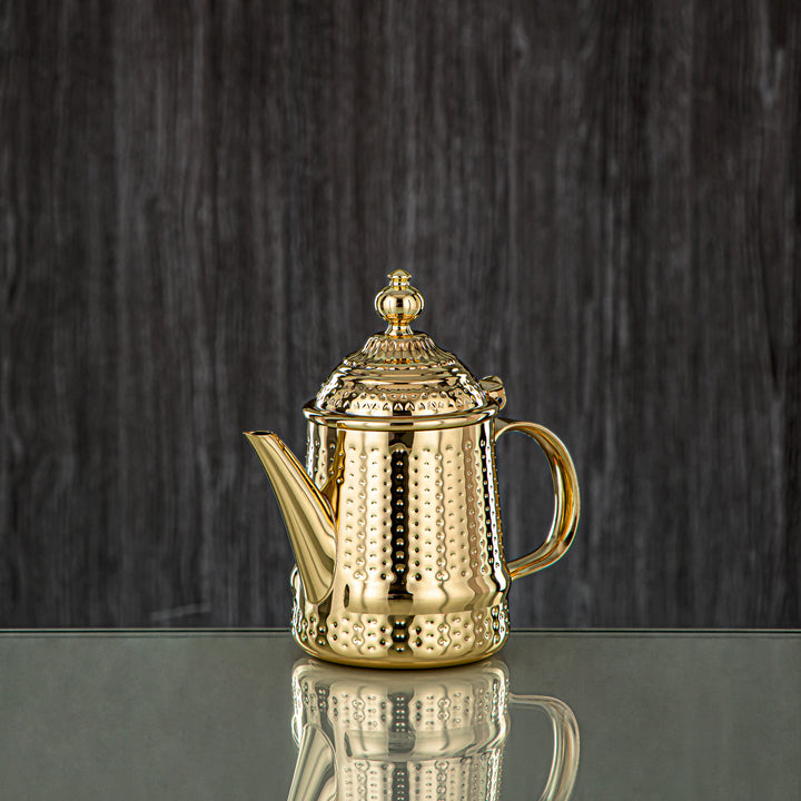 Almarjan 18 Ounce Barari Collection Stainless Steel Teapot Gold - STS0013050