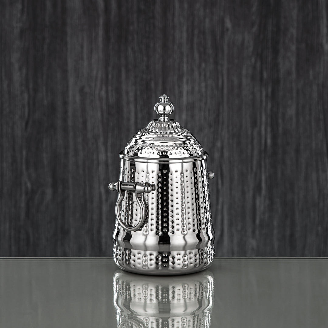 Almarjan 24 Ounce Barari Collection Stainless Steel Canister Silver - STS0013059