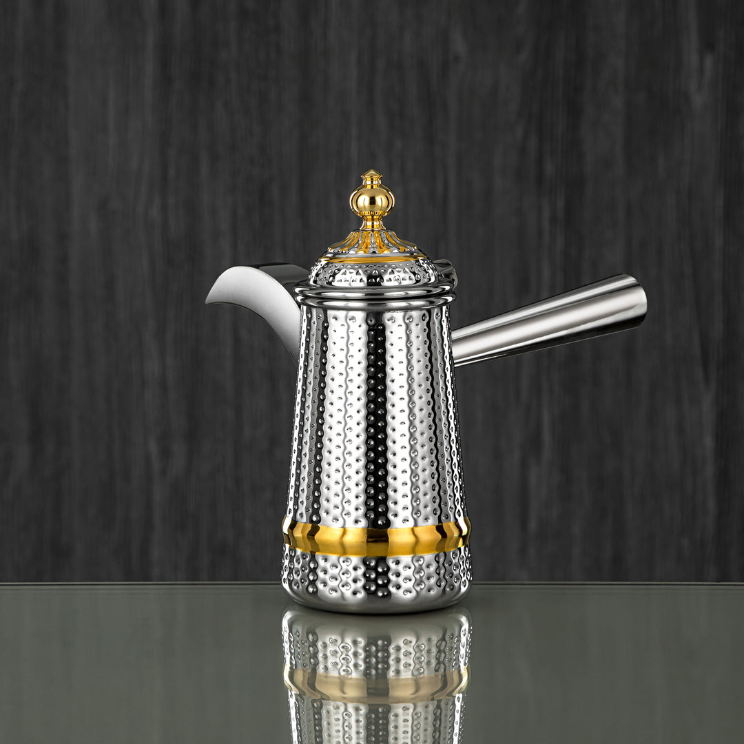 Almarjan 18 Ounce Barari Collection Stainless Steel Coffee Warmer Silver & Gold - STS0013090