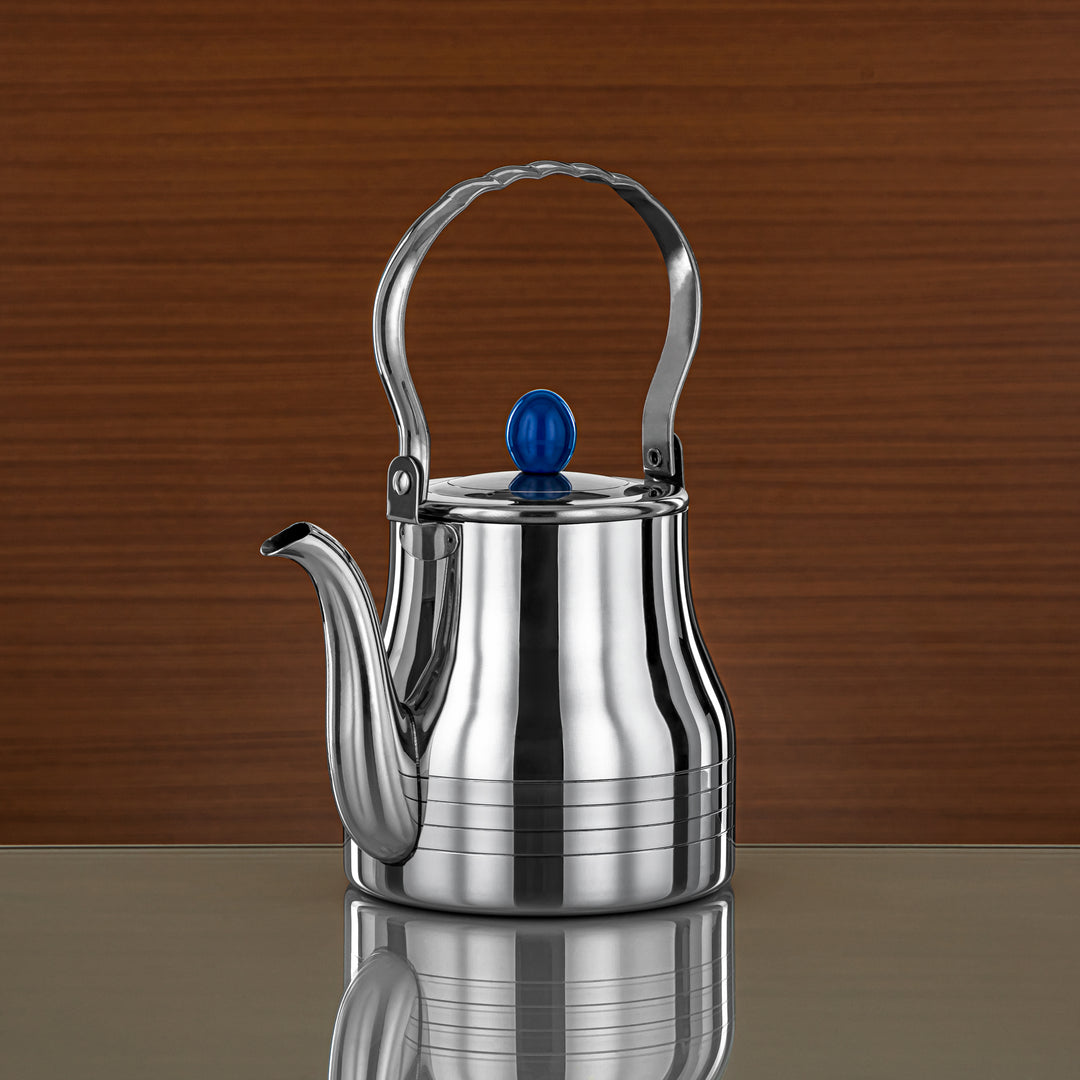 Almarjan 1.2 Liter Elegance Collection Stainless Steel Tea Kettle Silver & Blue - STS0013137