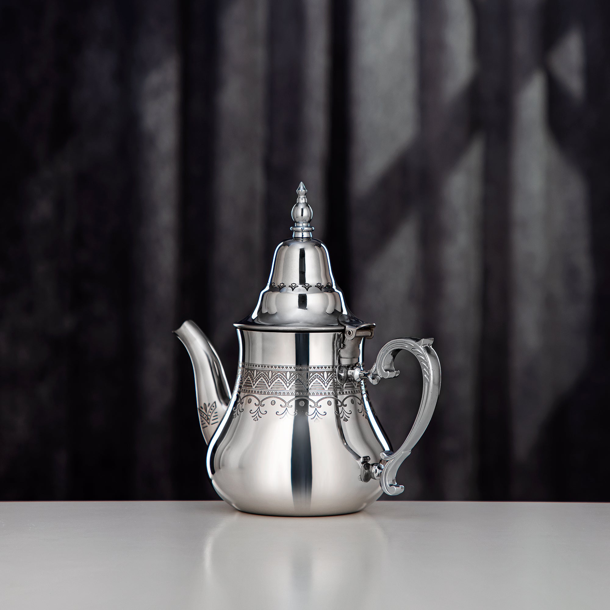 Almarjan Teapot Stainless Steel, Silver, 0.8L (STS0013162) Sahara Collection