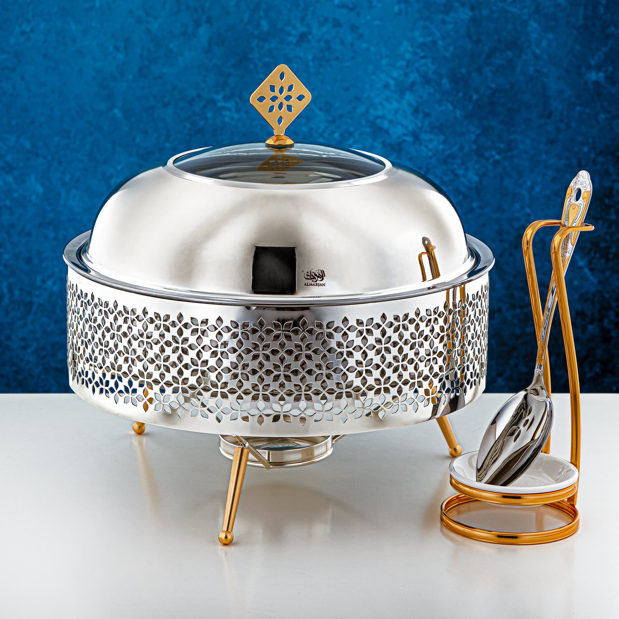 Almarjan 4000 ML Chafing Dish Silver & Gold - STS0013200