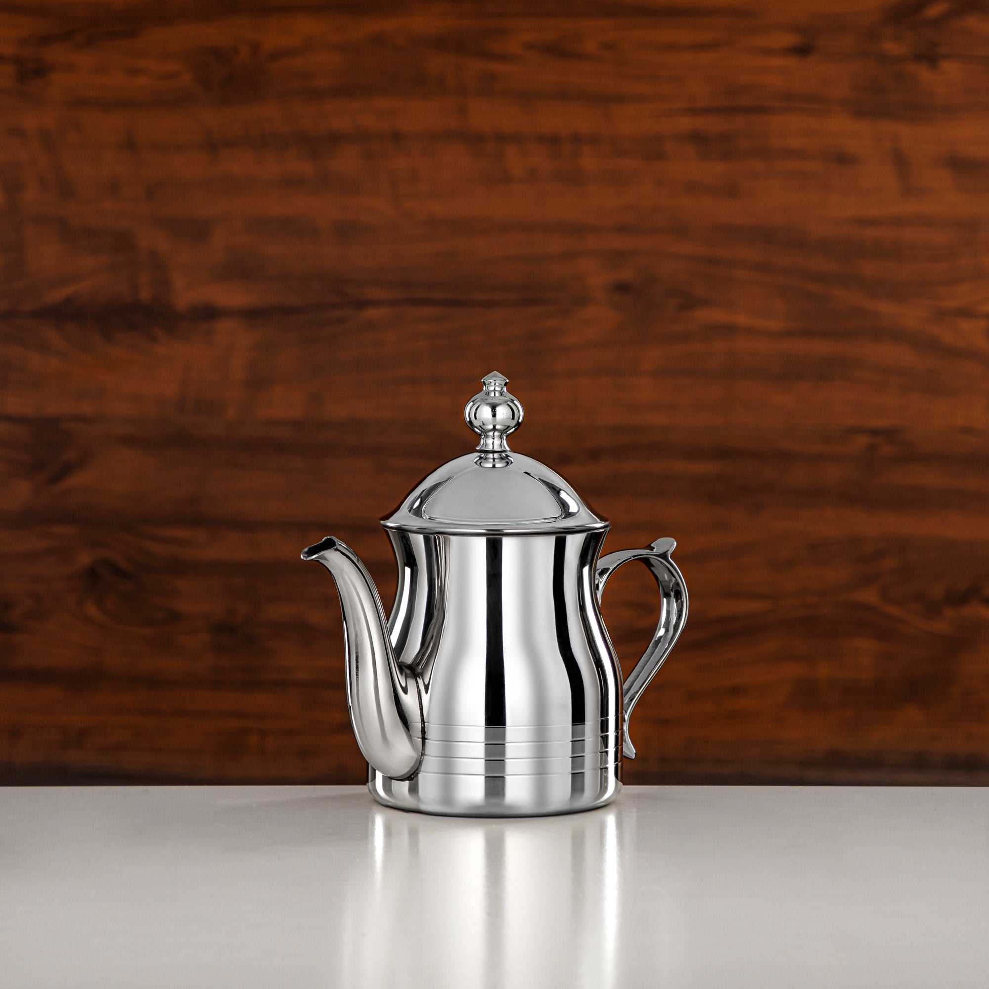 Almarjan Teapot 13oz Silver – Elegance