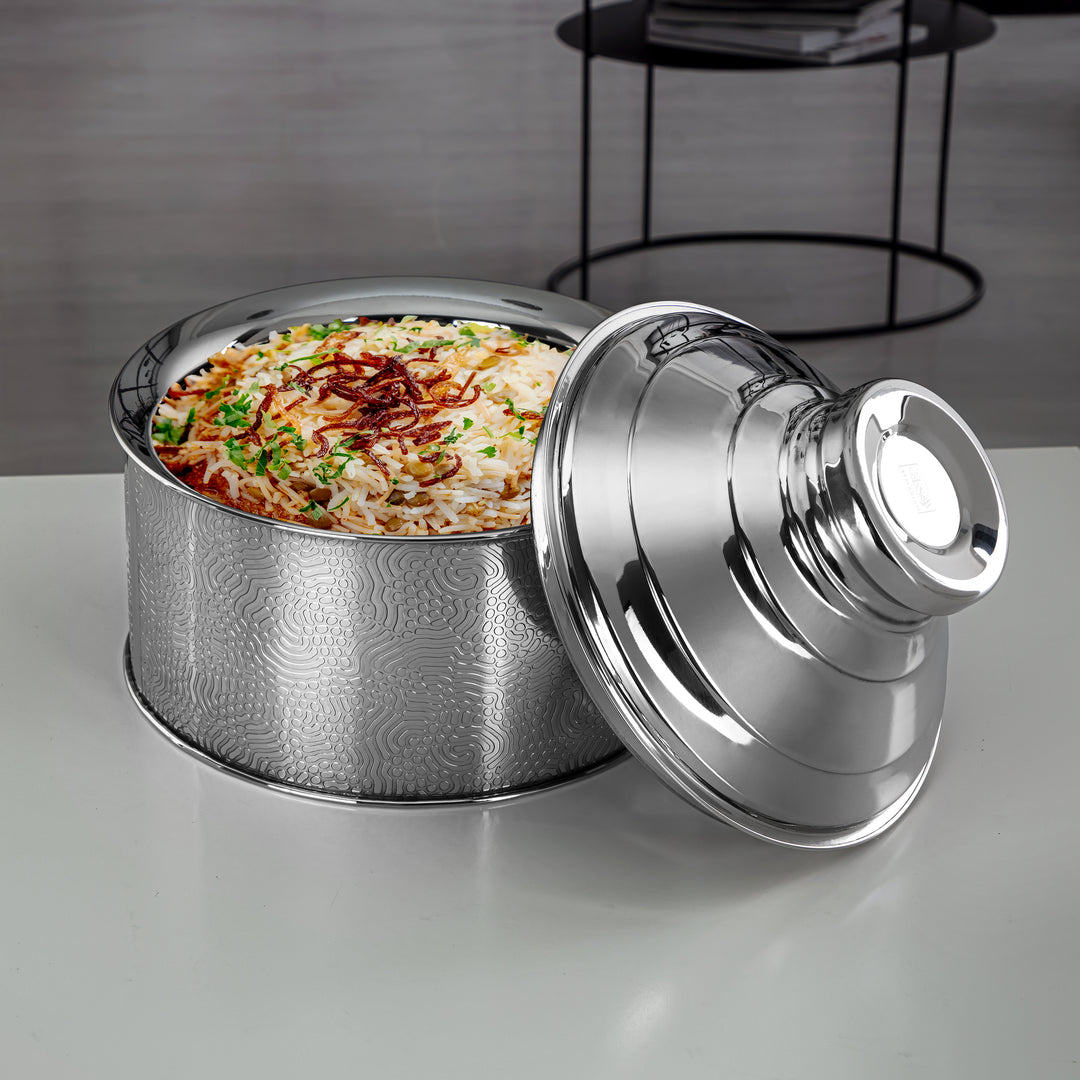 Almarjan 3 Pieces Basrai Collection Stainless Steel Hot Pot - H23E29