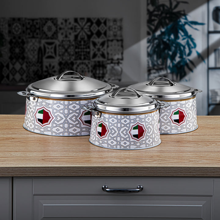 Almarjan 3 Pieces Fonon Collection Stainless Steel Hot Pot - H24SHF7