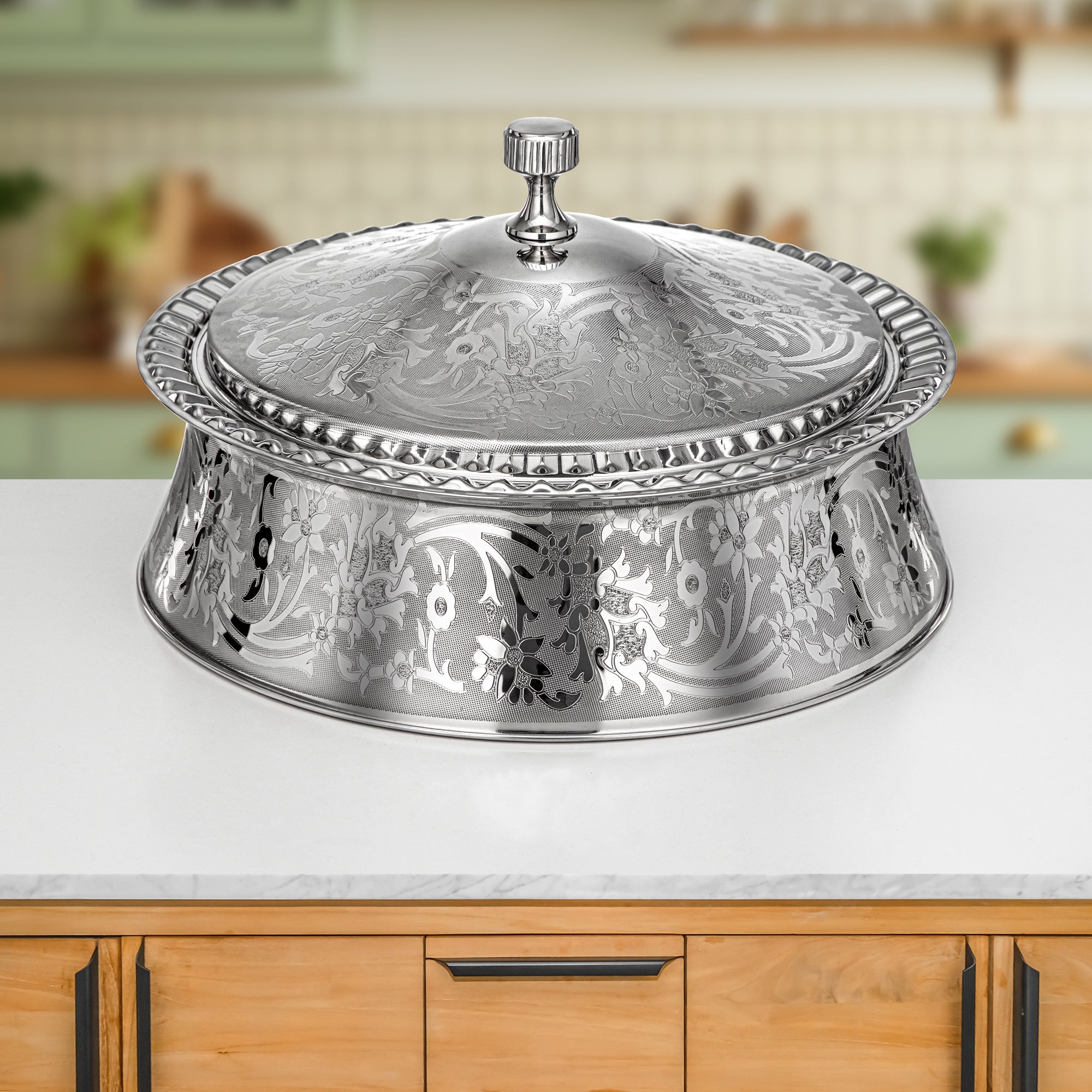 Almarjan Hot Pot Stainless Steel 35 cm – Afrah Collection