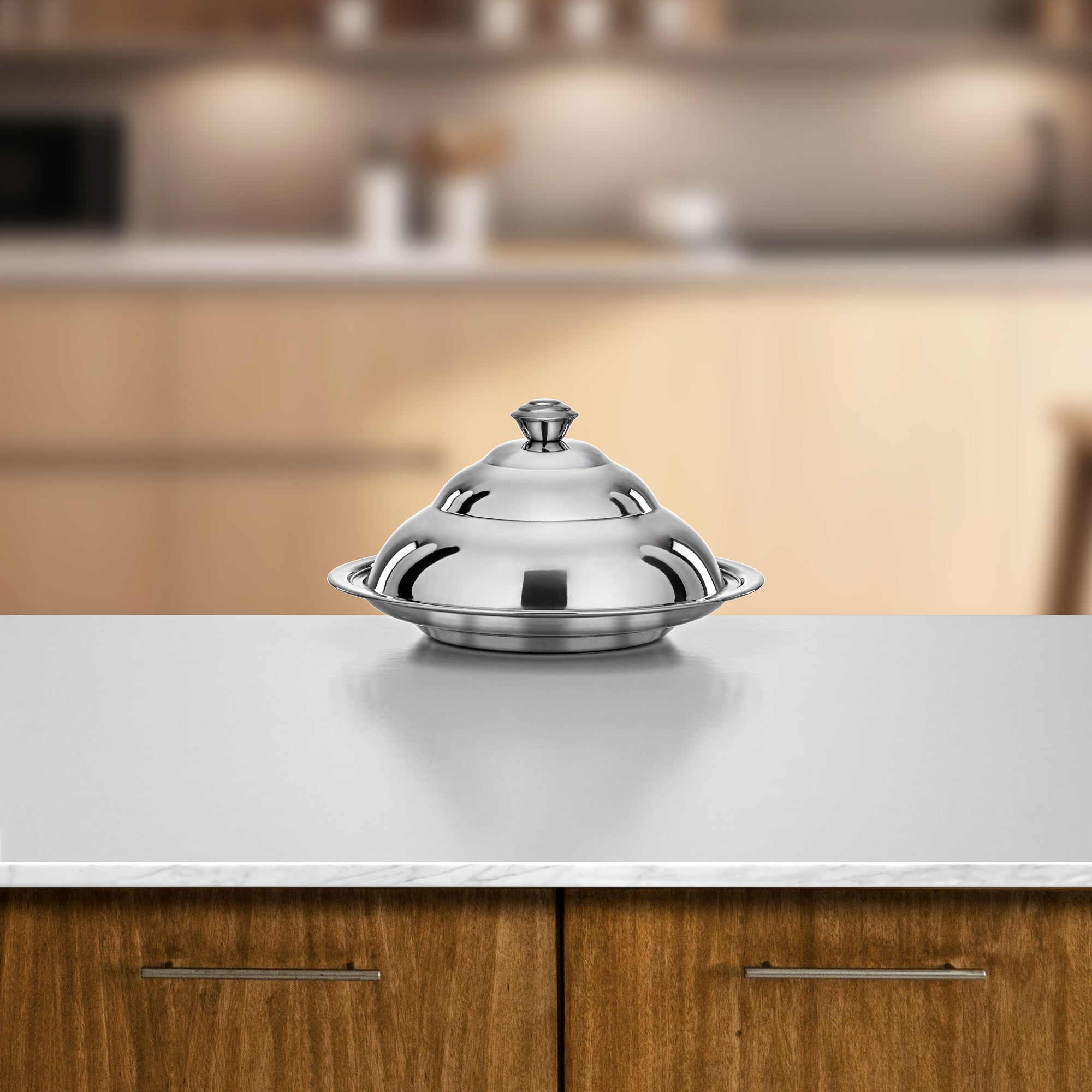 Almarjan Koozy Tray Stainless Steel Silver 30cm (STS0293614)