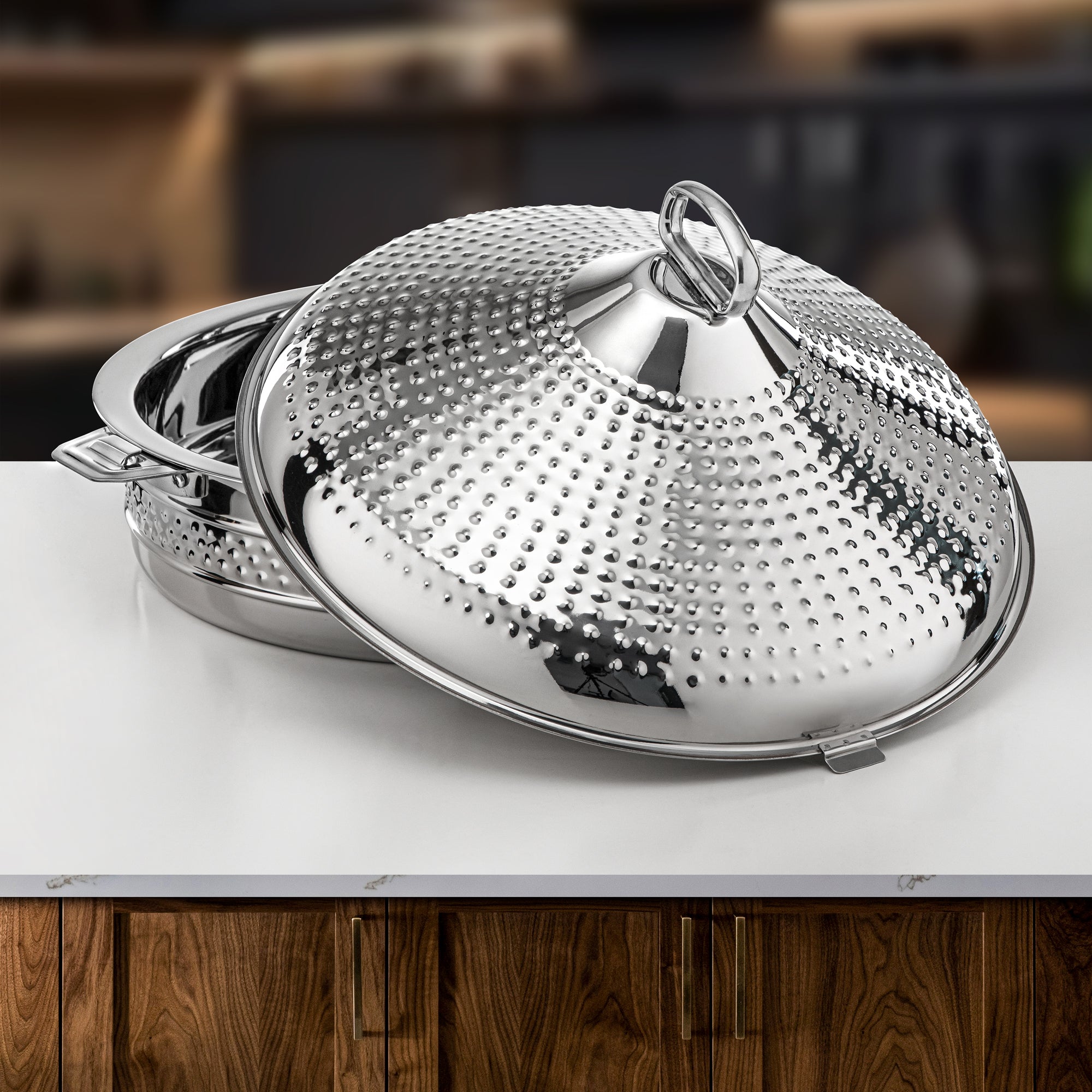 Almarjan Hot Pot Stainless Steel 40cm Silver – Abeer