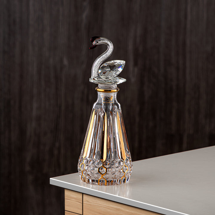 زجاجة عطر المرجان 200 مل (VR-D31-4-Golden) - زجاج بمقبض بجعة | مجموعة البجعة