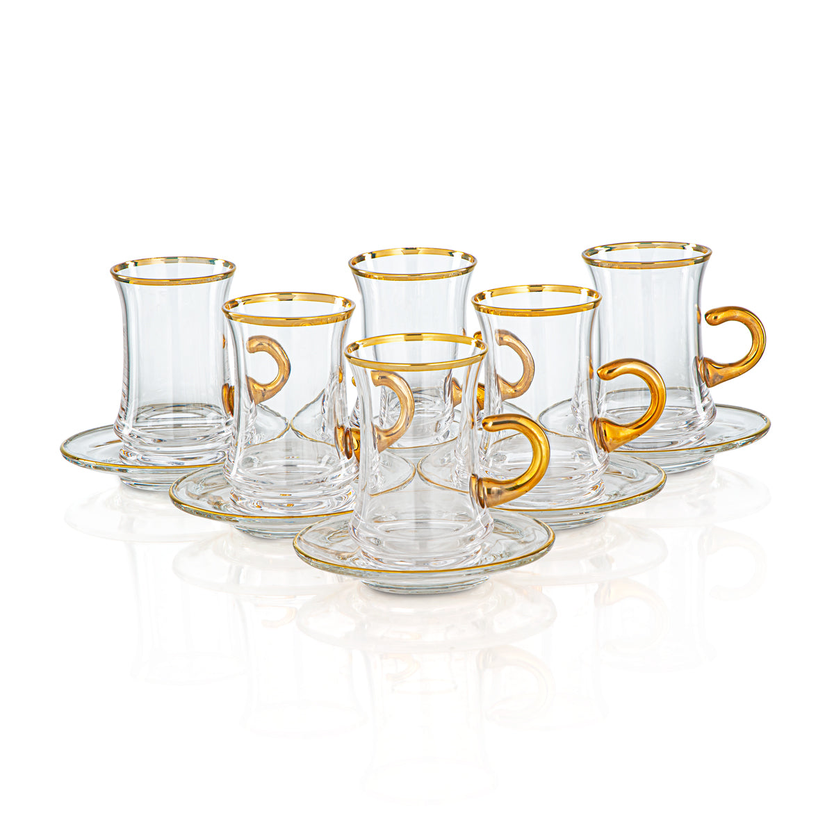 Tasse à thé en verre Almarjan 120 ML - 1265B-0001P-GLD