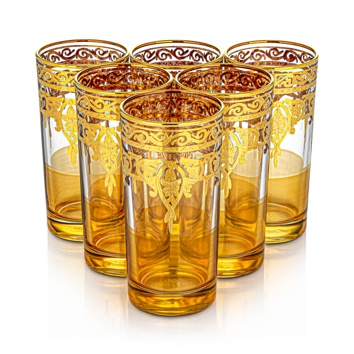 Almarjan 6 Pieces Glass Water Cup Set - 641/822