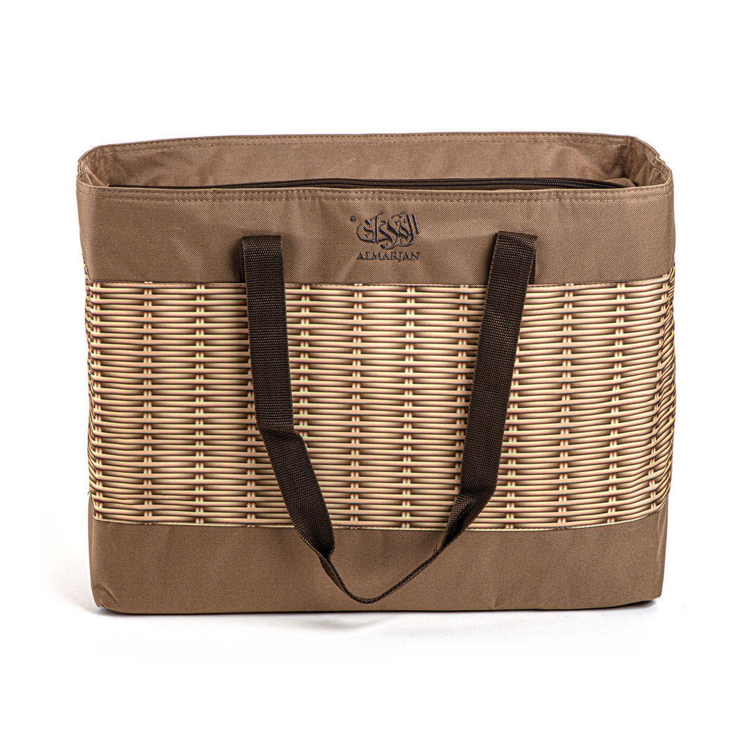 Almarjan Sac Pique-Nique 18 Litres Rotin &amp; Marron Clair - BAG2570038