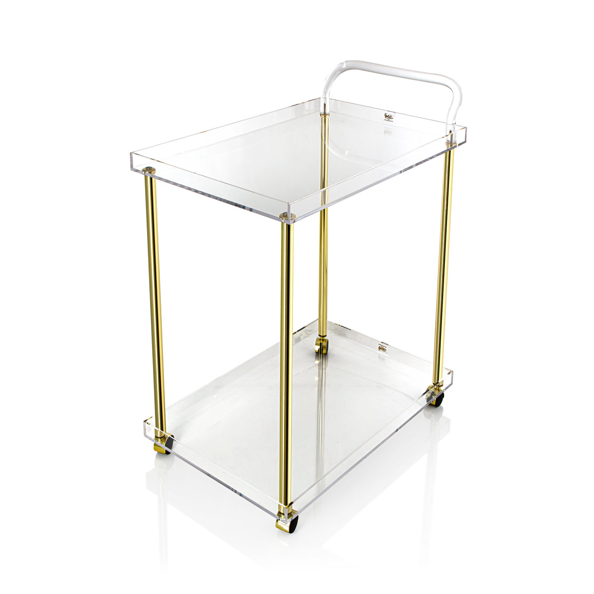 Almarjan 2 Tier Acrylic Serving Trolley - FA2384