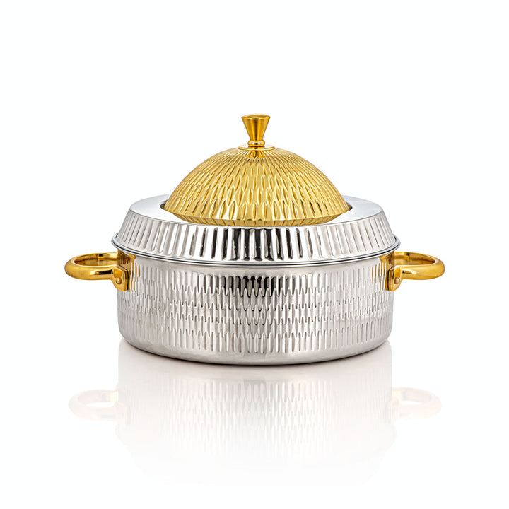 Almarjan 32 CM Stainless Steel Hot Pot Silver & Gold - MD-205 B