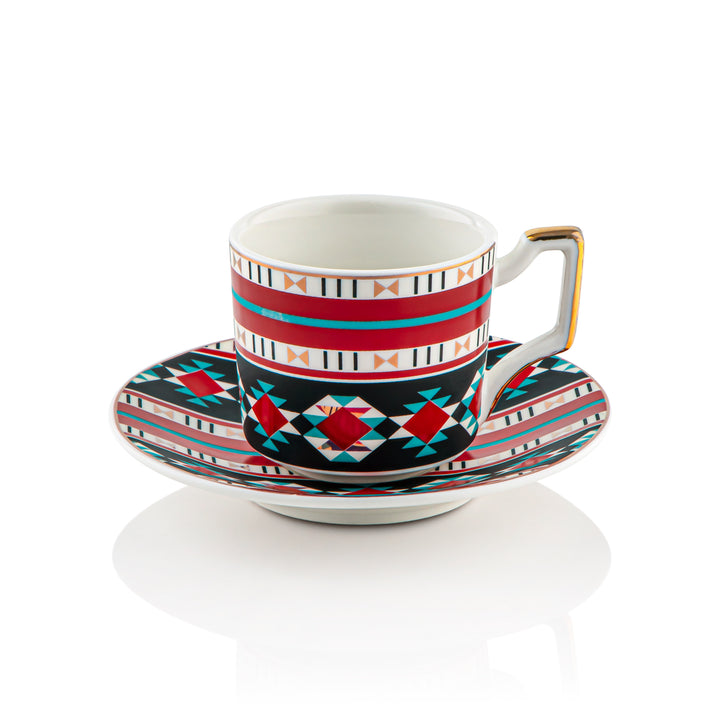 Almarjan 6 pièces Collection Fonon Tasse à café turque et soucoupe - 7645