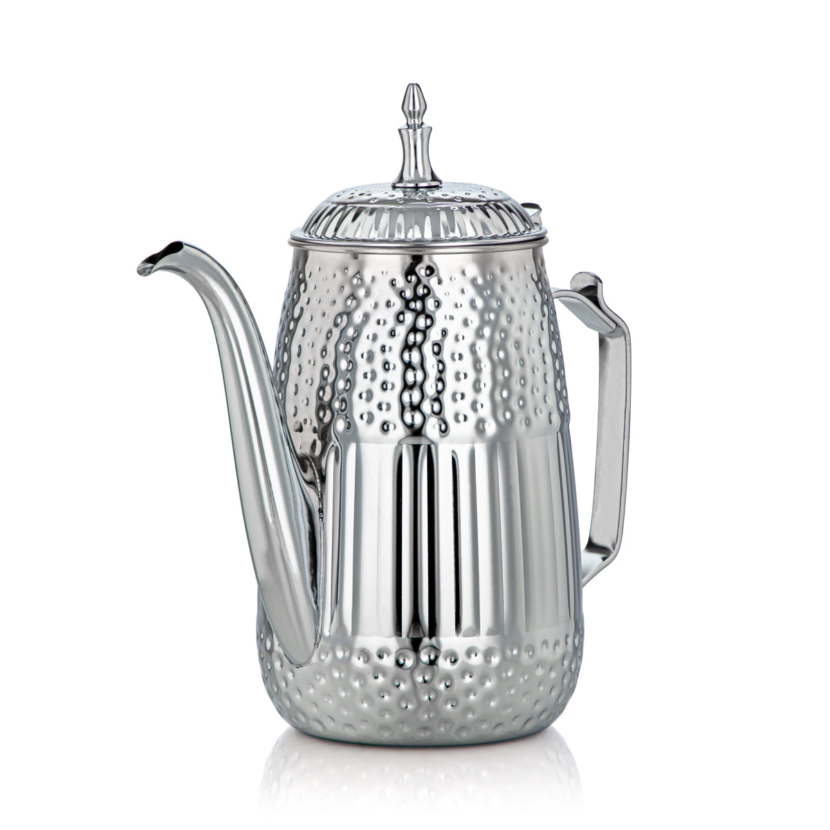 Almarjan 1,8 Litre Marabaa Collection Pot à Lait en Acier Inoxydable Argent - STS0010948