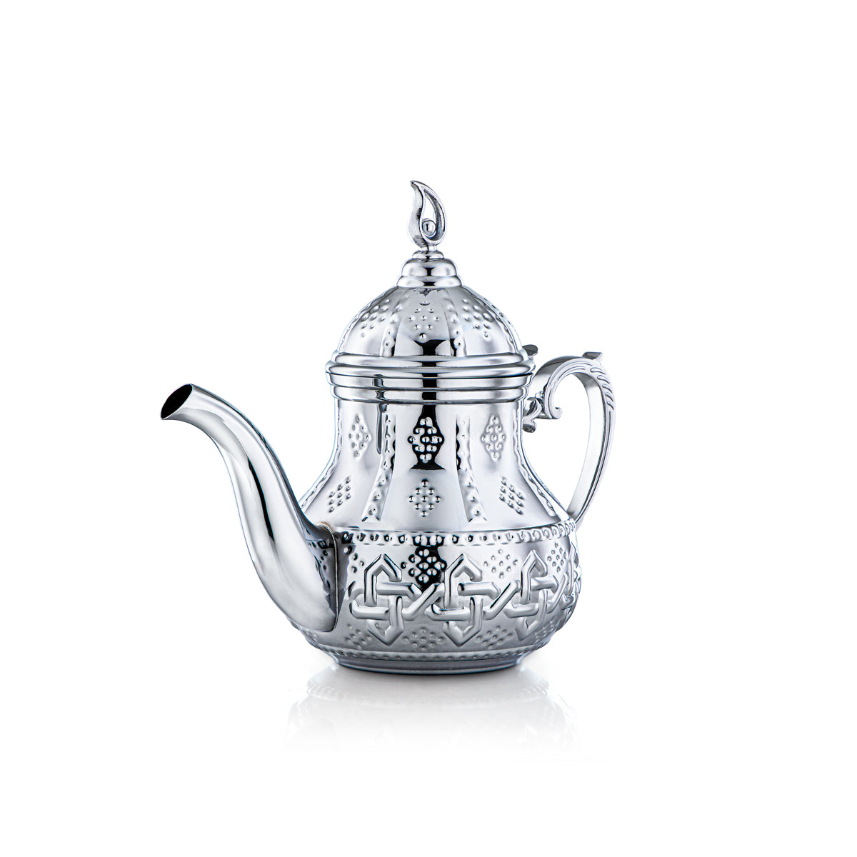 Almarjan 1,2 Litre Sahara Collection Théière en Acier Inoxydable Argent - STS0010989