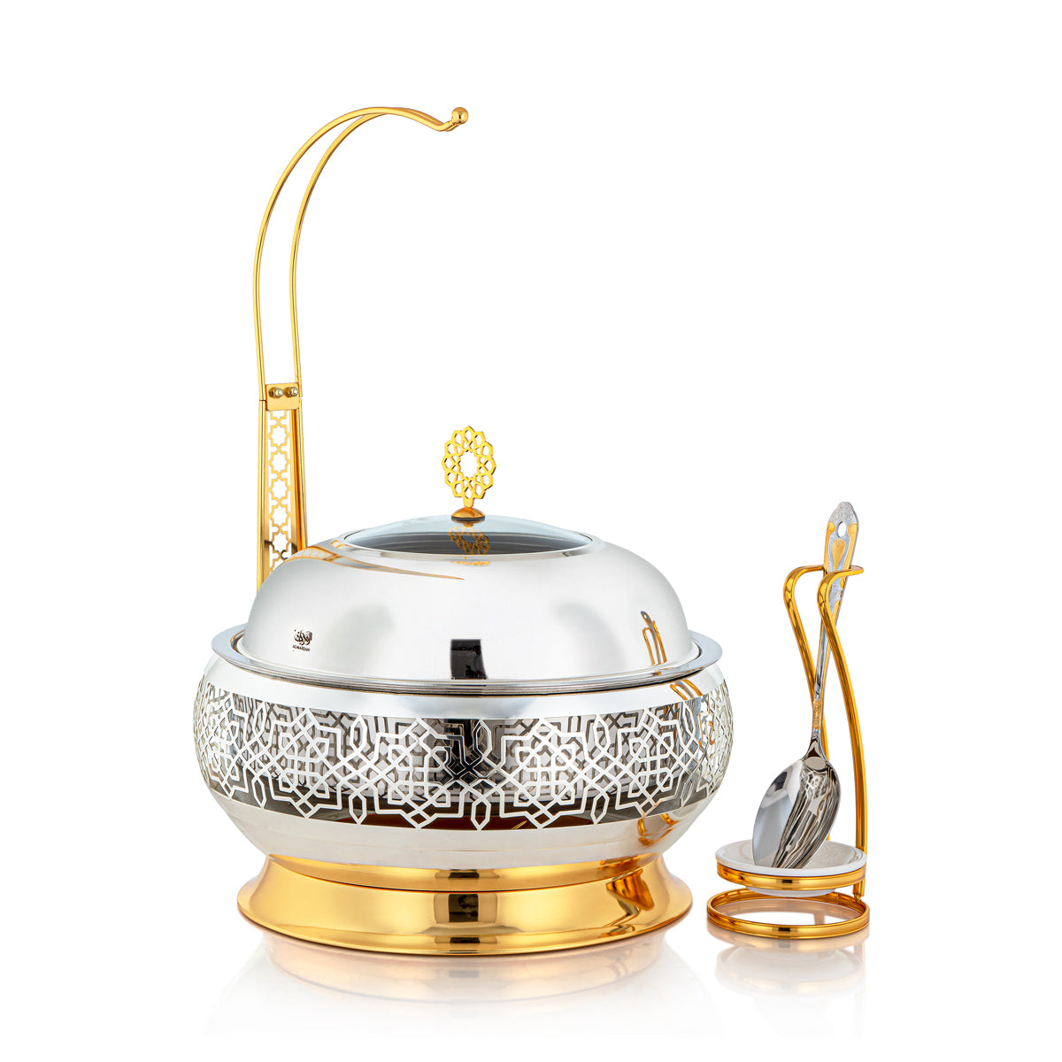 Almarjan 6,5 litres Chafing Dish avec cuillère argent et or - STS0012928