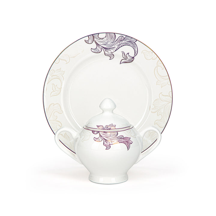 Service à thé en porcelaine tendre 22 pièces Almarjan - SX-017