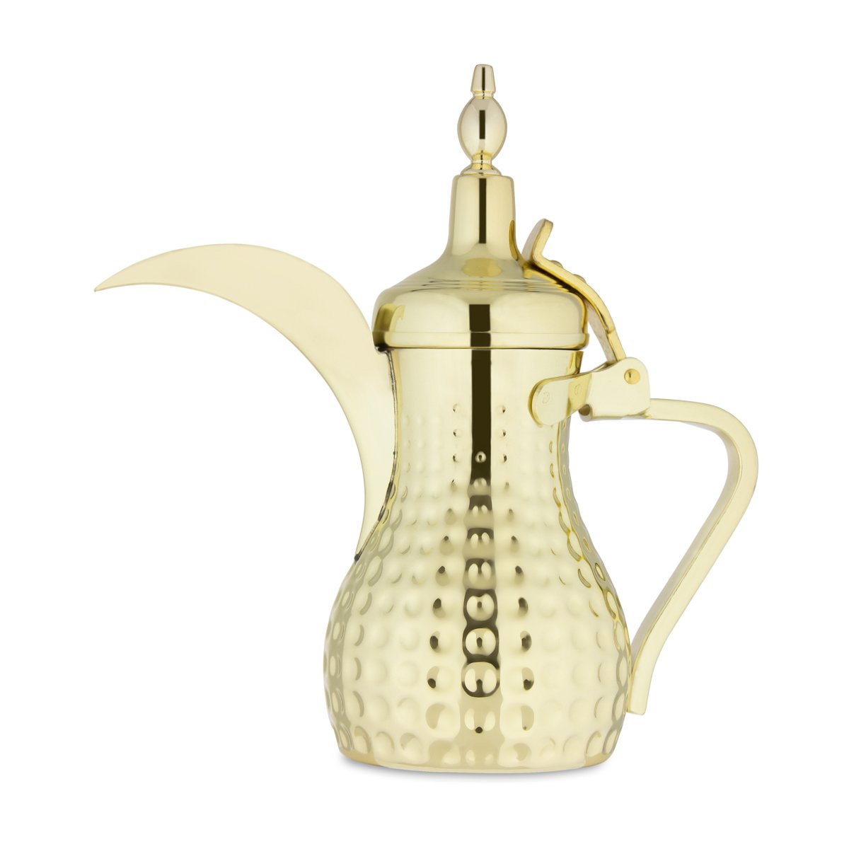 Almarjan 0.75 Liter Hammered Collection Stainless Steel Dallah Gold - STS0010554