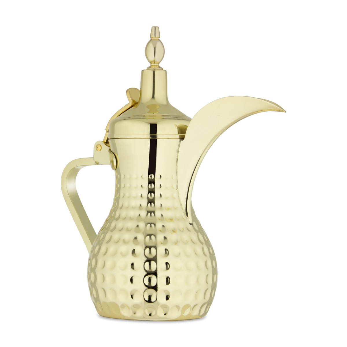 Almarjan 1 Liter Hammered Collection Stainless Steel Dallah Gold - STS0010555