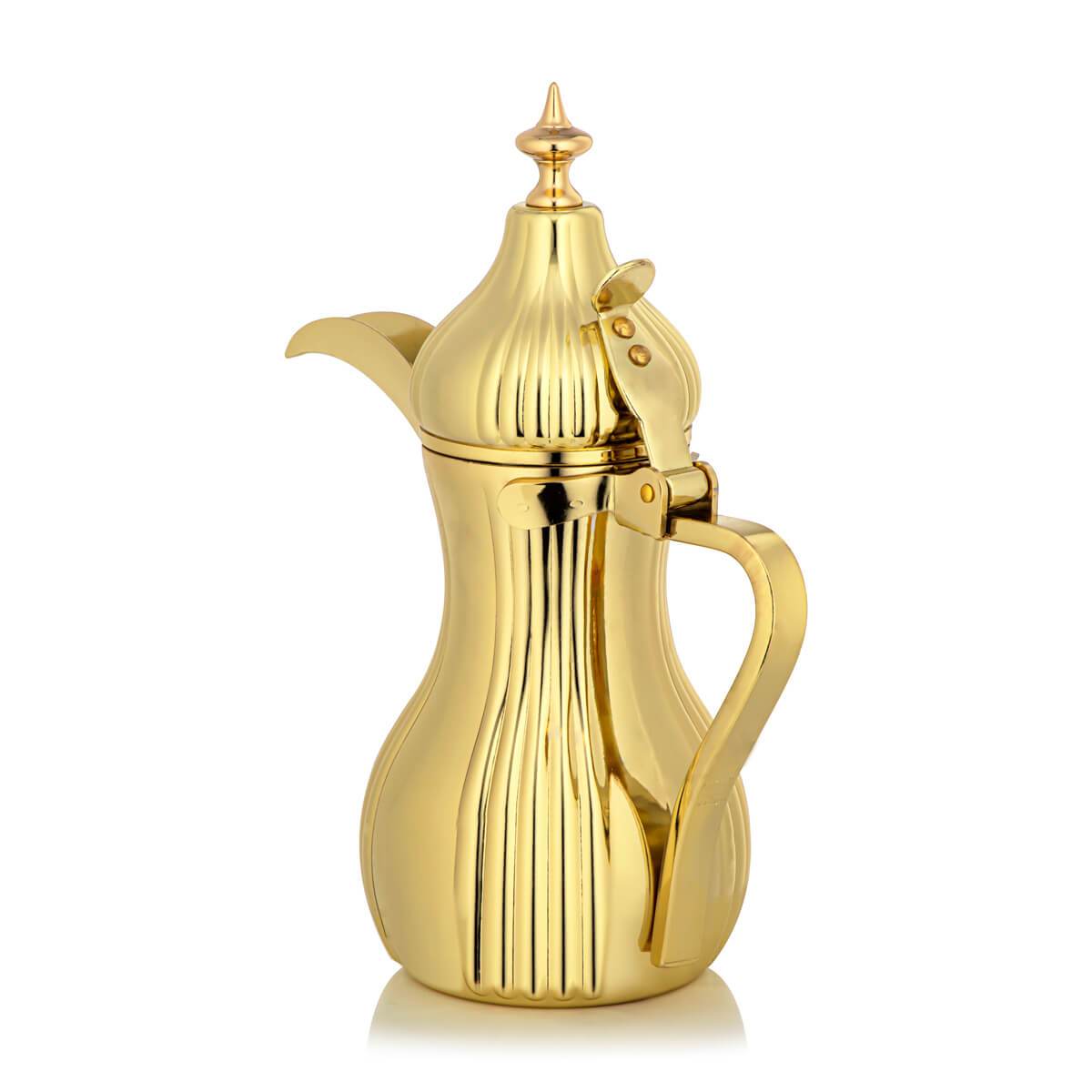 Almarjan 1 Liter Stainless Steel Dallah Gold - STS0010671